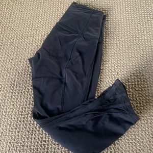 Lululemon Crop Legging with Mesh Detail Calf Cutout